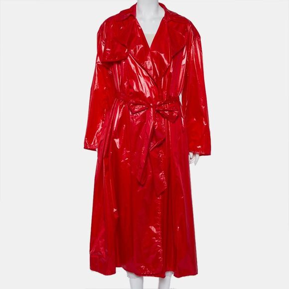 Ellery Jackets & Blazers - Ellery Red Synthetic Belted Le Strange Trench Coat M